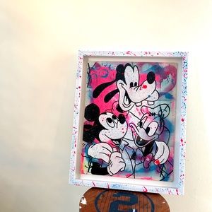 Wall art kids room , Disney painting , framed